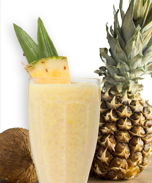 picture of pineapple and banana smoothie